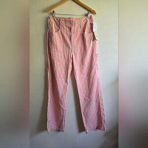 MOTHER, The Seafarer Hover Pants In Candy Striper, Pink/Cream, Size 31 -‎ NWT